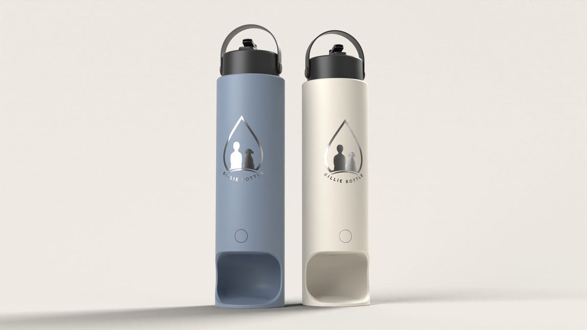 Billie Bottle in Dusty Blue and Bone